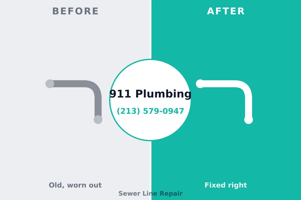 Before and after: plumbing repair South Vacherie, LA